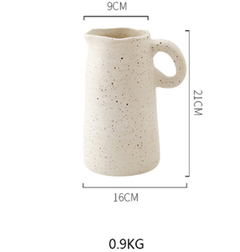 Vaso e/o caraffa per acqua rustica di ceramica design astratto