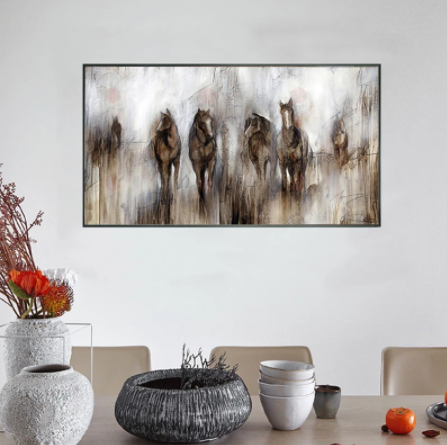 Quadro sfumature con Cavalli e Zebra 