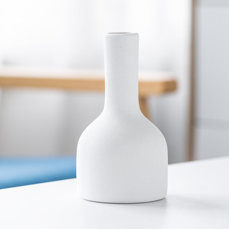 Vaso minimalista in ceramica bianco