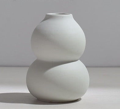 Vasi ceramica bianca design astratto