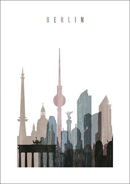 Quadro poster con bellissime città del mondo 2