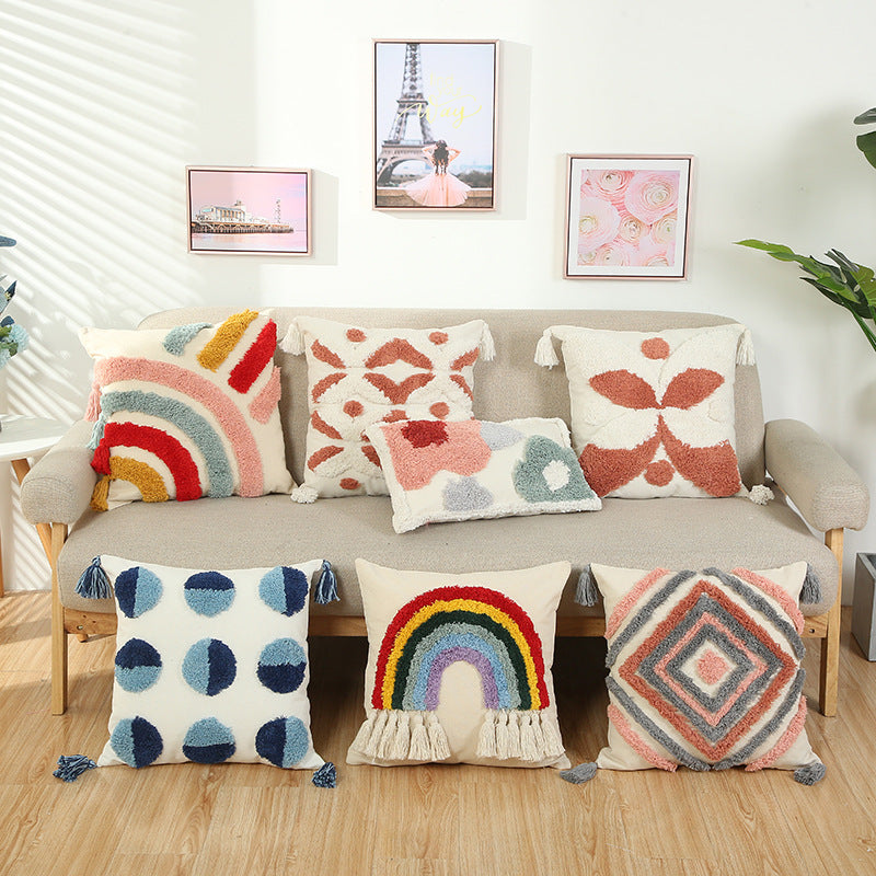 Cuscino con Fodera con disegni di colori e forme carine