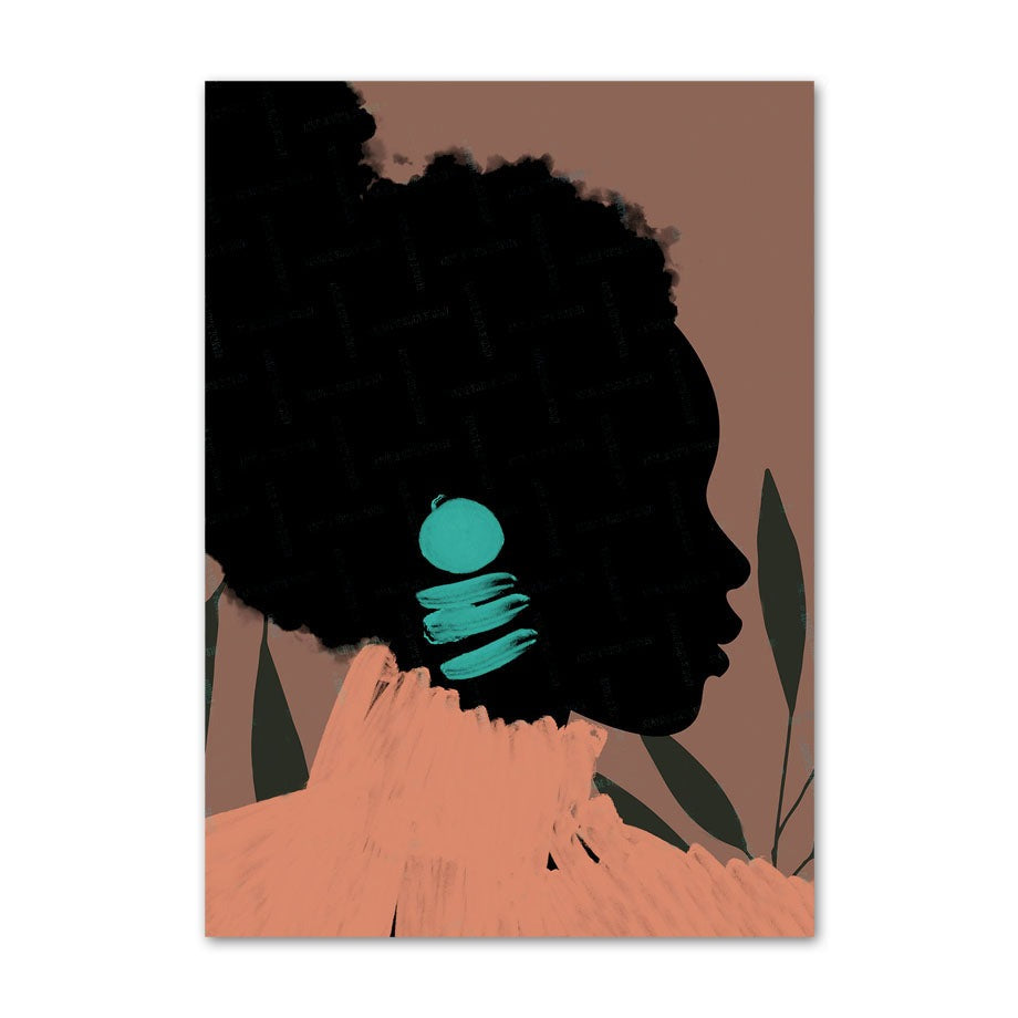 Quadro poster elegante donna di colore