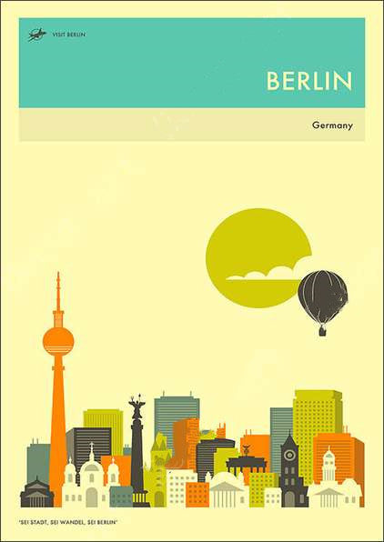 Quadro poster con bellissime città del mondo 2
