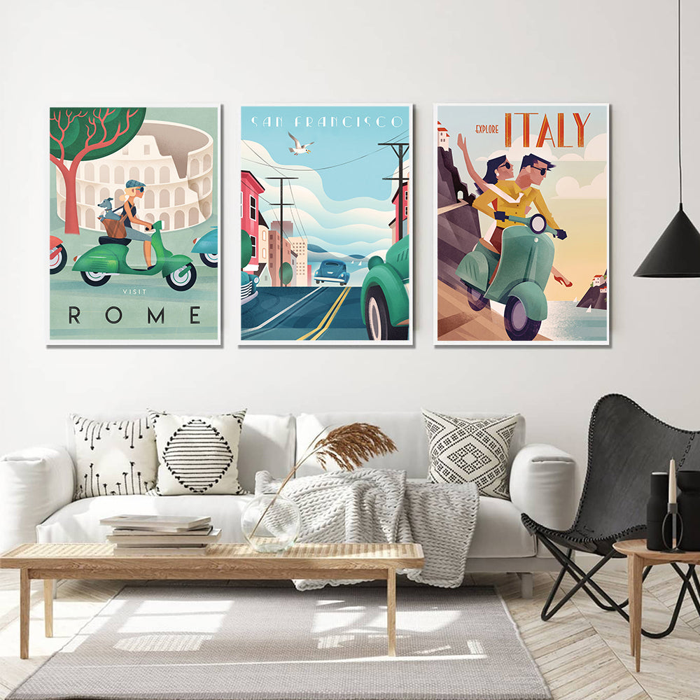 Quadro Poster con città e posti speciali nel mondo