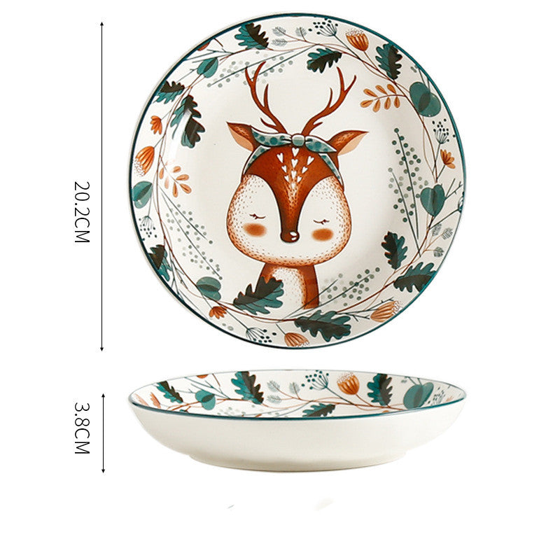 Piatti, Ciotole e Teglie in ceramica con animali fantastici della foresta