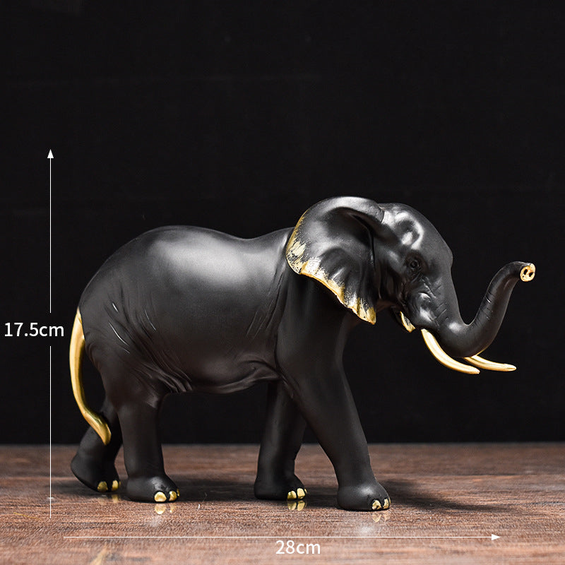 Decorazione a forma di Elefante con bordi dorati