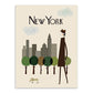 Quadro poster con bellissime città del mondo Paris - New York - London