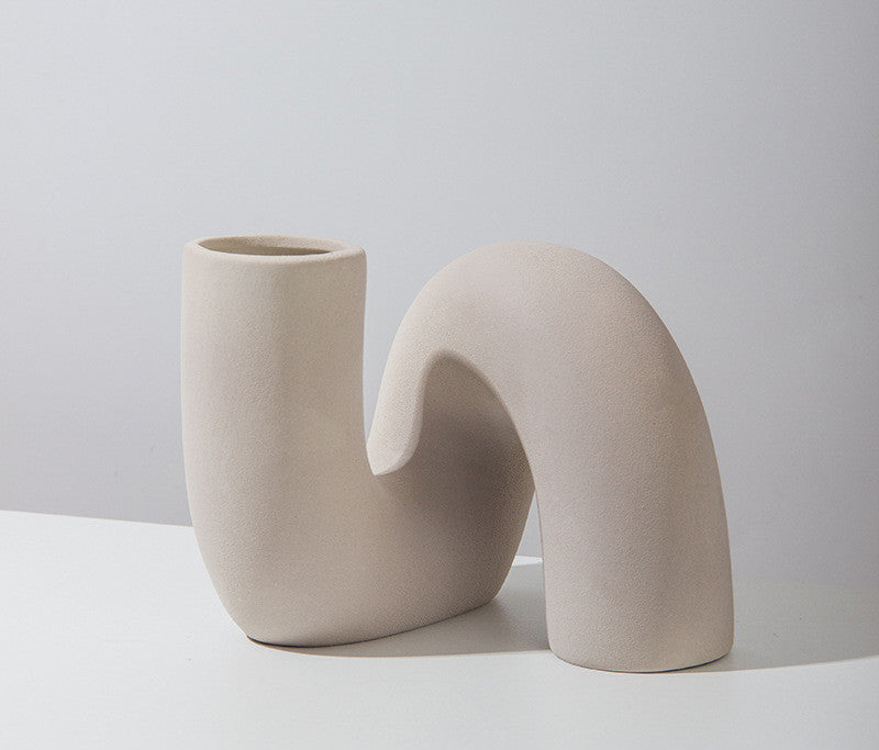 Vaso in ceramica tubo a spirale 