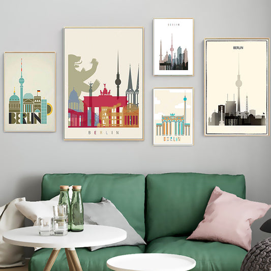 Quadro poster con bellissime città del mondo 2