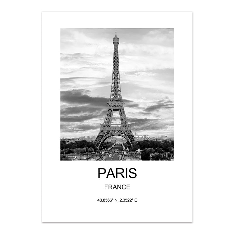 Poster quadro città del mondo in bianco e nero